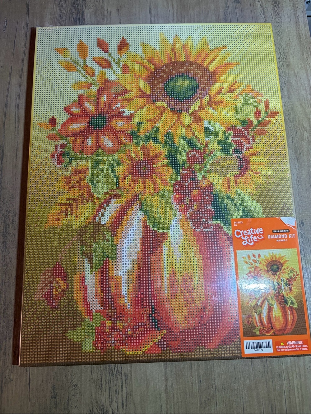 🆕💜Hobby Lobby Creative Life Sunflower &Pumpkin Diamond Painting Kit Autumn Decor